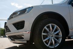 Защита переднего бампера D75х42 (дуга) D75х42 (дуга) для Volkswagen Touareg 2014-2018
