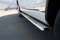 Пороги труба 120х60 овал с проступью для Volkswagen Touareg 2014-2018
