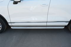 Пороги труба D63 с листом (вариант 3) для Volkswagen Touareg 2014-2018