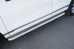 Пороги труба D63 с листом (вариант 2) для Volkswagen Touareg 2014-2018