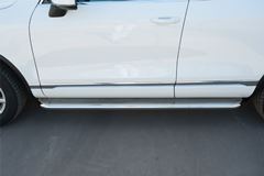 Пороги труба D63 с листом (вариант 2) для Volkswagen Touareg 2014-2018