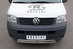 Защита переднего бампера D75х42_D75х42 овалы для Volkswagen Transporter kasten 2003-2009