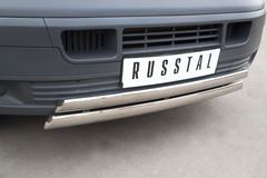 Защита переднего бампера D75х42_D75х42 овалы для Volkswagen Transporter kasten 2003-2009