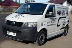 Защита переднего бампера D63 (дуга) для Volkswagen Transporter kasten 2003-2009