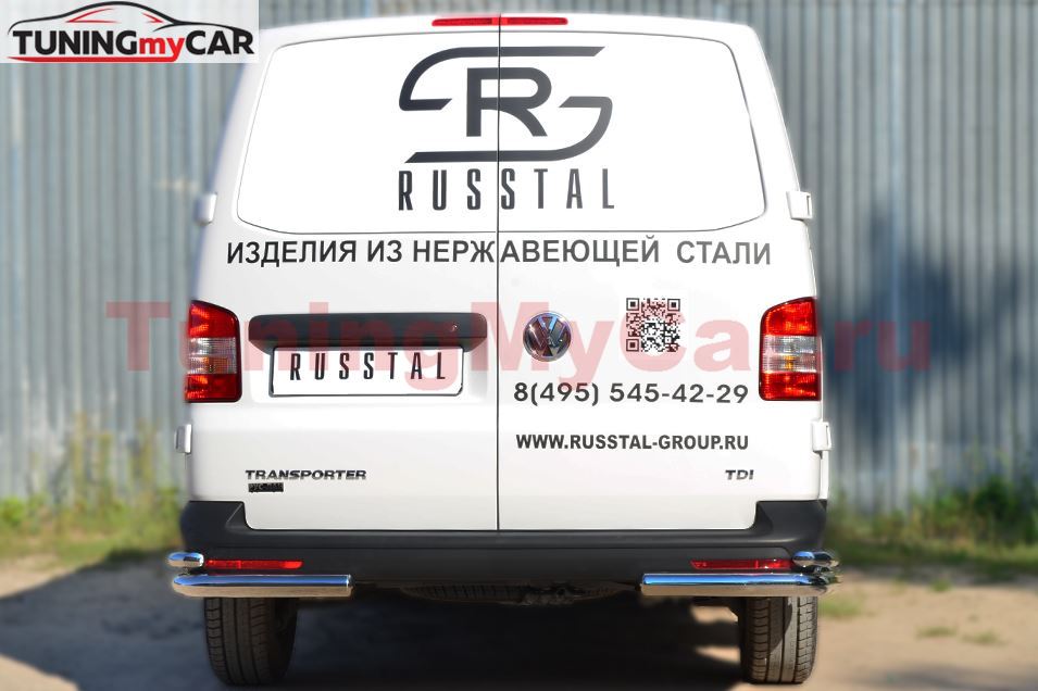 Защита заднего бампера уголки D63 (секции) D42 (секции) для Volkswagen Transporter kasten 2003-2009