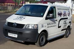 Пороги труба D63 (вариант 3) (левый) для Volkswagen Transporter kasten 2003-2009