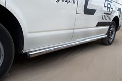 Пороги труба D63 (вариант 2) (левый) для Volkswagen Transporter kasten 2003-2009