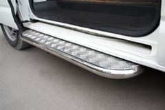 Пороги труба D42 с листом для Volkswagen Transporter kasten 2003-2009