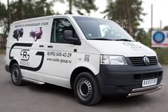 Пороги труба D42 с листом для Volkswagen Transporter kasten 2003-2009