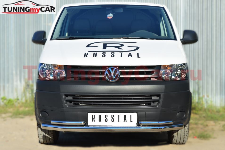 Защита переднего бампера D63 (секции) D42 (уголки) для Volkswagen Transporter kasten T6 2010