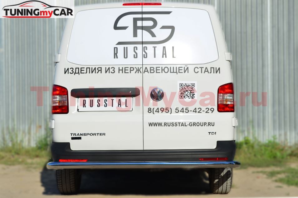 Защита заднего бампера D63 (секции) для Volkswagen Transporter kasten T5 2010-2015
