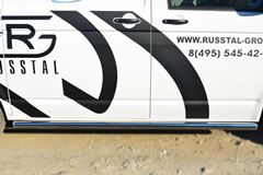Пороги труба D63 (вариант 3) (правый) для Volkswagen Transporter kasten T5 2010-2015
