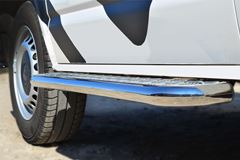 Пороги труба D42 с листом для Volkswagen Transporter kasten T6 2010