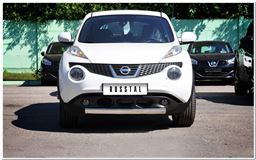 Защита переднего бампера овал D75X42 (дуга) для Nissan Juke 4x2 2010-