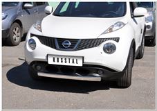 Защита переднего бампера овал D75X42 (дуга) для Nissan Juke 4x2 2010-