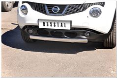 Защита переднего бампера овал D75X42 (дуга) для Nissan Juke 4x2 2010-