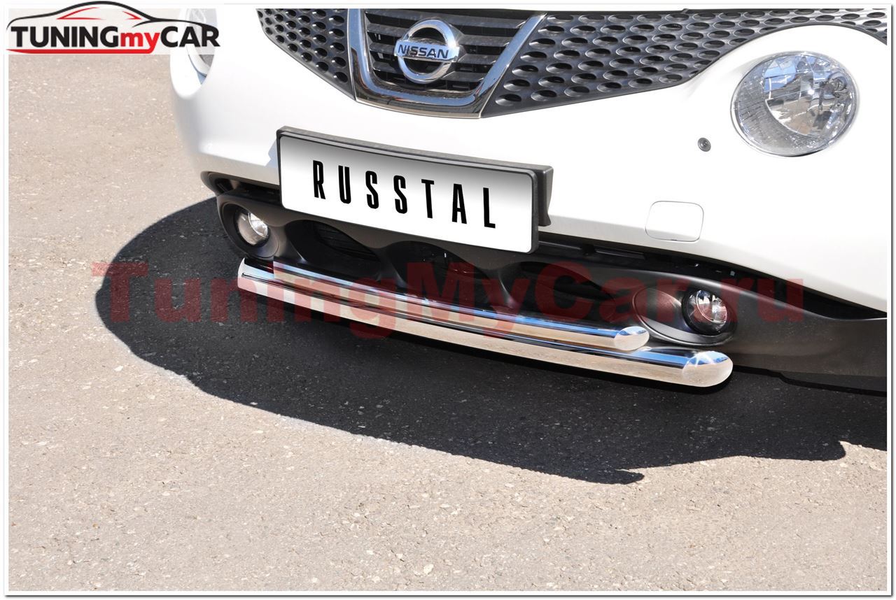 Защита переднего бампера D63/42 (дуга) для Nissan Juke 4x2 2010-