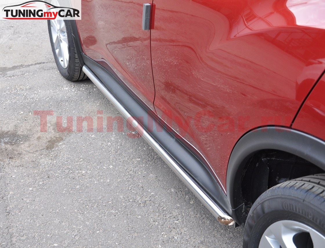 Пороги труба D42 для Nissan Juke 4x2 2010-2014