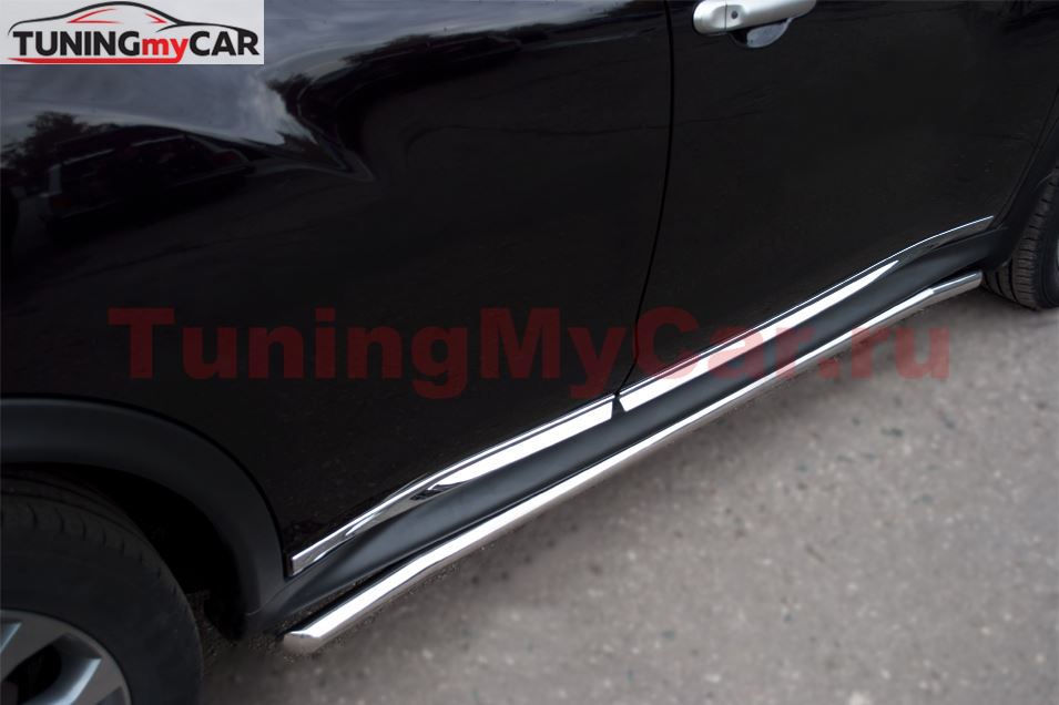 Защита порогов D42 для Nissan Juke 4x4 2010-