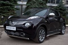 Защита переднего бампера D75X42 овал (дуга) для Nissan Juke 4x4 2010-