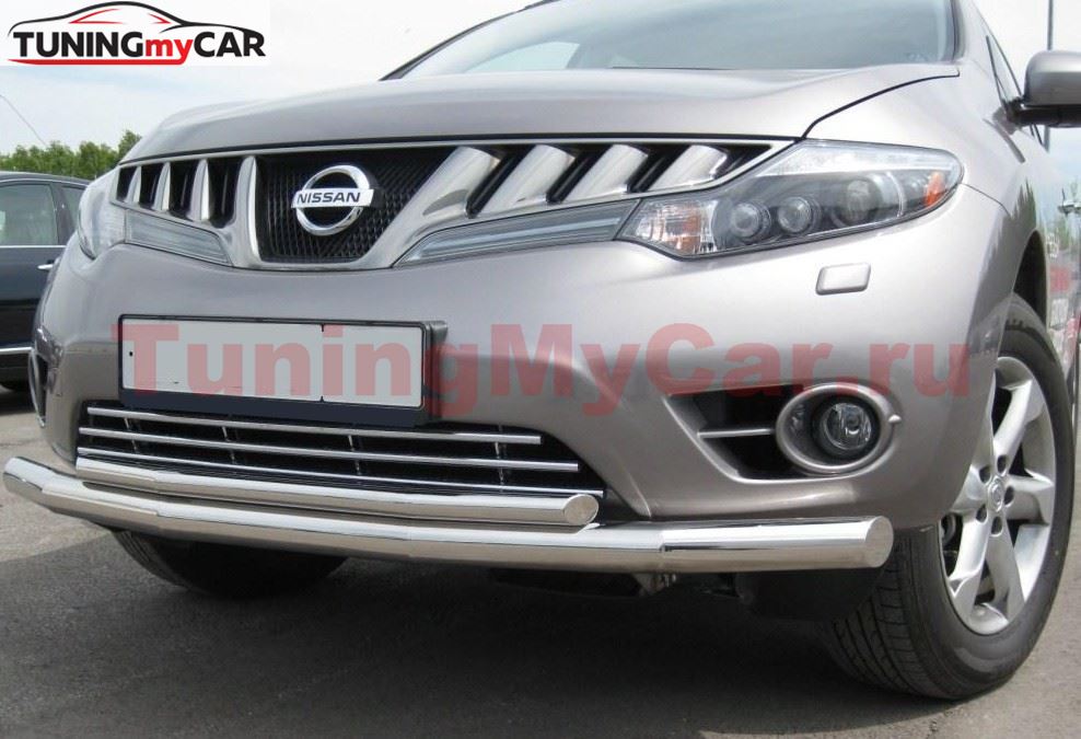 Защита переднего бампера D76/42 для Nissan Murano 2008-2009