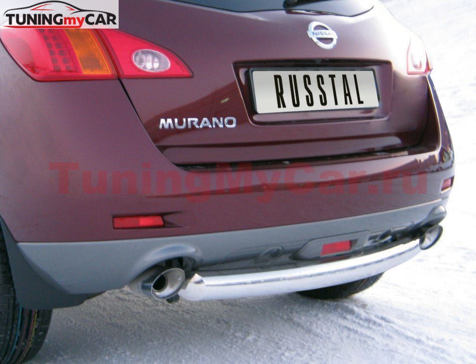 Защита заднего бампера D76 для Nissan Murano 2010-2015