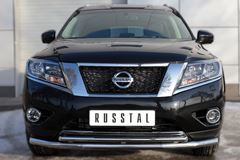 Защита переднего бампера D63 (секции) D42 (дуга) для Nissan Pathfinder 2014-