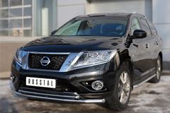 Защита переднего бампера D63 (секции) D42 (дуга) для Nissan Pathfinder 2014-
