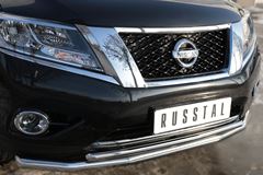 Защита переднего бампера D63 (секции) D42 (дуга) для Nissan Pathfinder 2014-