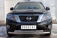 Защита переднего бампера D75х42 (дуга) D75х42 (дуга) для Nissan Pathfinder 2014-