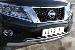 Защита переднего бампера D75х42 (дуга) D75х42 (дуга) для Nissan Pathfinder 2014-