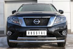 Защита переднего бампера D76 (дуга) D75х42 (дуга) для Nissan Pathfinder 2014-