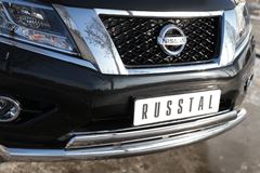 Защита переднего бампера D76 (дуга) D75х42 (дуга) для Nissan Pathfinder 2014-