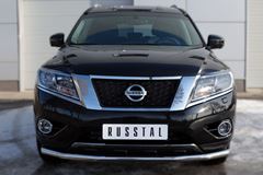 Защита переднего бампера D63 (секции) для Nissan Pathfinder 2014-