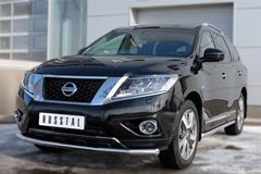 Защита переднего бампера D63 (секции) для Nissan Pathfinder 2014-