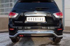 Защита заднего бампера D63 (волна) для Nissan Pathfinder 2014-