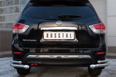 Защита заднего бампера уголки D63 (секции) D42 (секции) для Nissan Pathfinder 2014-
