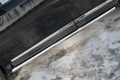 Пороги труба D63 (вариант 3) для Nissan Pathfinder 2014-