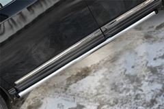Пороги труба D63 (вариант 2) для Nissan Pathfinder 2014-