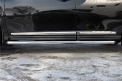 Пороги труба D63 (вариант 2) для Nissan Pathfinder 2014-
