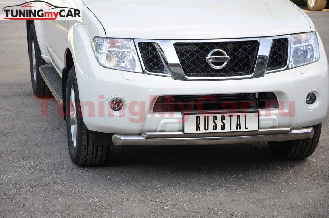 Защита переднего бампера D76/63 для Nissan Pathfinder IV 2004-2009