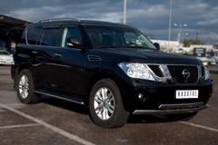 Пороги труба D42 для Nissan Patrol 2010-2013
