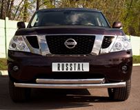 Защита переднего бампера D76/76 для Nissan Patrol 2010-2013