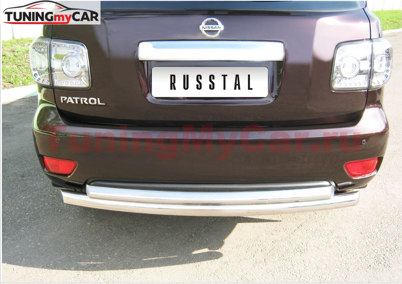 Защита заднего бампера D76/76 (дуга) для Nissan Patrol 2010-2013