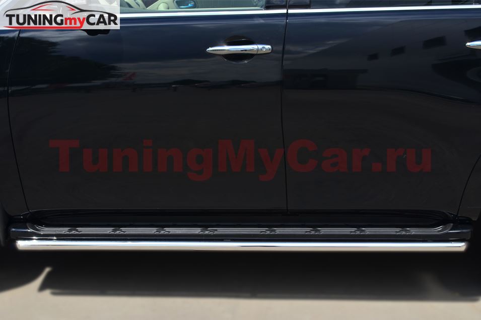Защита порогов D42 для Nissan Patrol 2014-