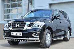Защита порогов D42 для Nissan Patrol 2014-