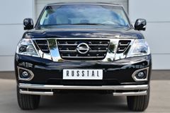 Защита переднего бампера D63 (секции) D63 (уголки) для Nissan Patrol 2014-