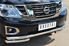 Защита переднего бампера D63 (секции) D63 (уголки) для Nissan Patrol 2014-
