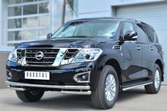 Защита переднего бампера D63 (секции) D63 (уголки) для Nissan Patrol 2014-