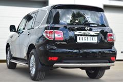 Защита заднего бампера D75х42 (дуга) для Nissan Patrol 2014-
